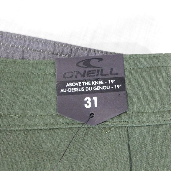 MEN 31 RESERVE HEATHER 19" HYBRID SHORTS New with Tag Olive Green Above the Knee - Picture 5 of 10